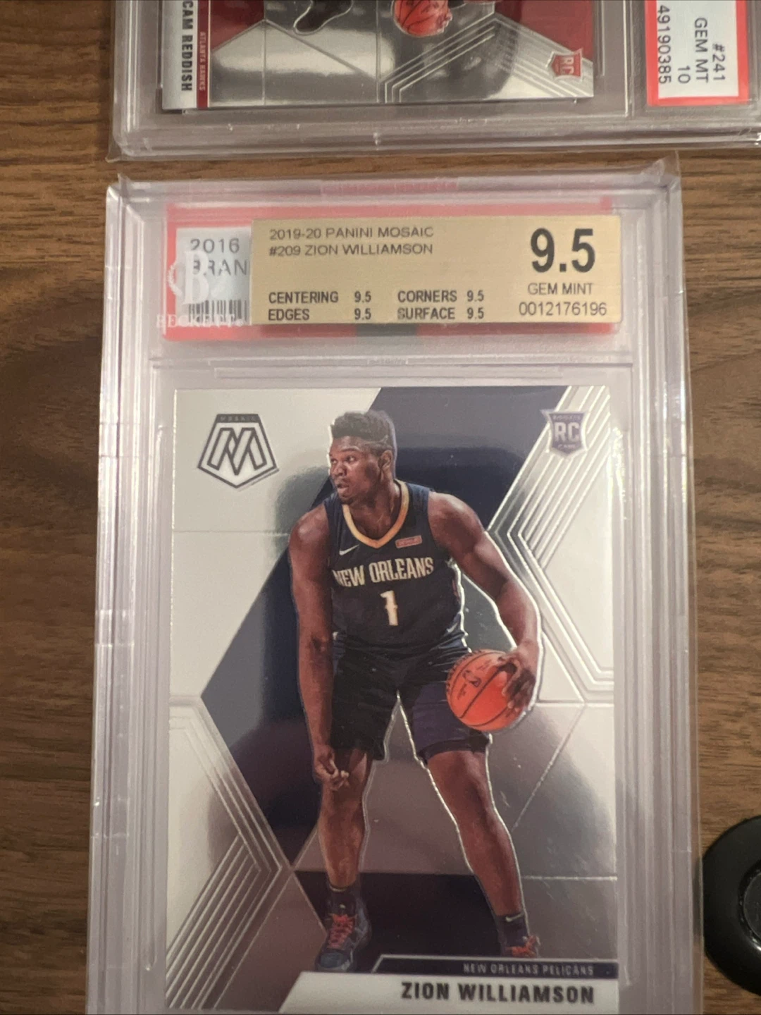 2019-20 Panini Mosaic Zion Williamson #209 RC BGS 9.5