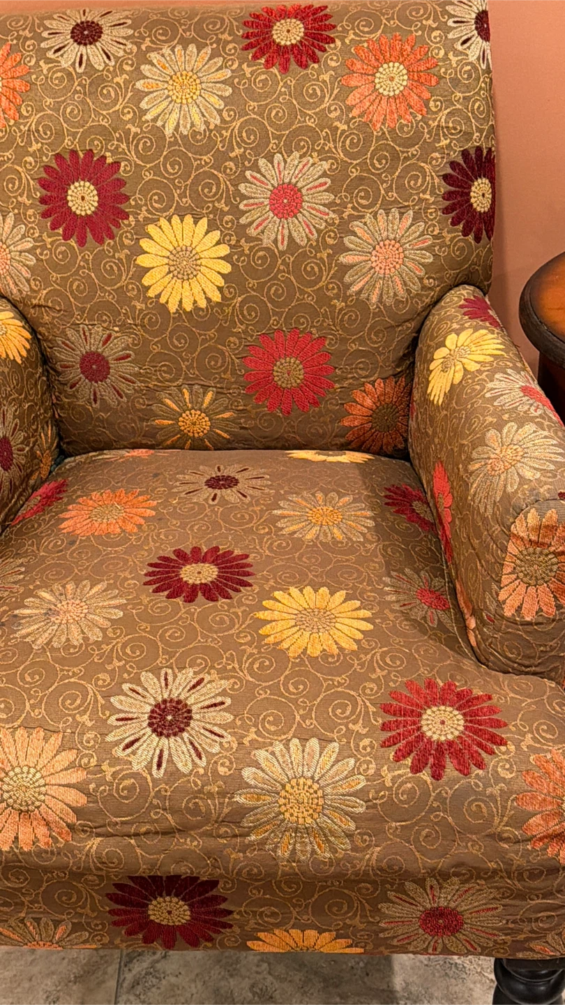 Accent Chair with Floral Upholstery - photo 2
