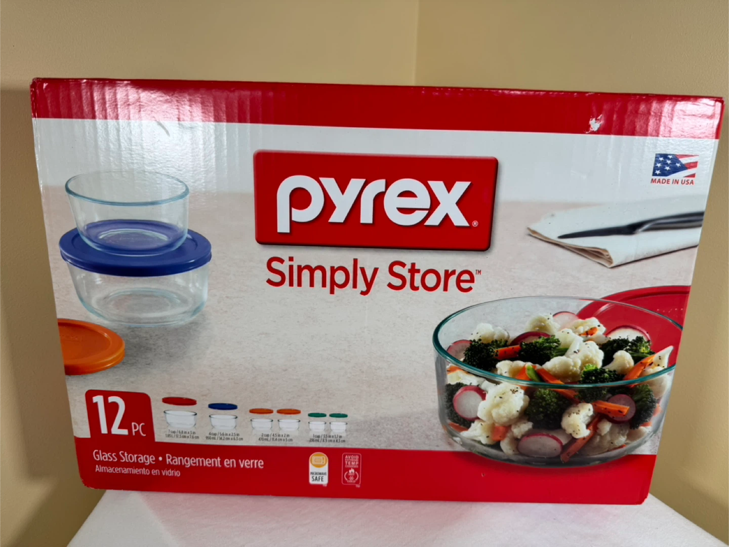 Pyrex Simply Store 12 Piece Glass Food Storage Container Set