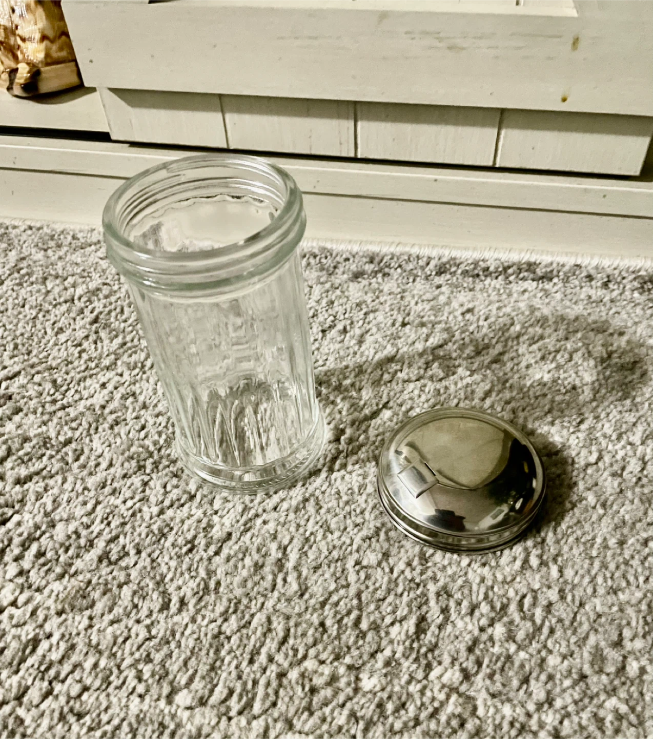 🥕Glass Sugar Dispenser with Metal Lid - photo 2
