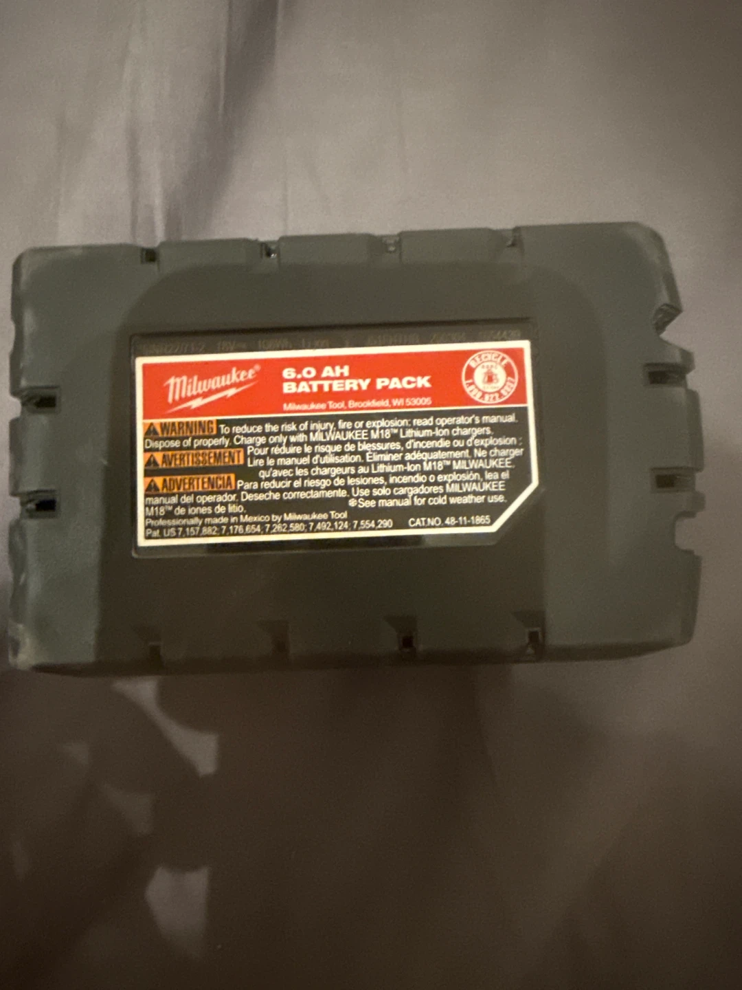 Milwaukee M18 REDLITHIUM HIGH OUTPUT XC6.0 Battery Pack - photo 2