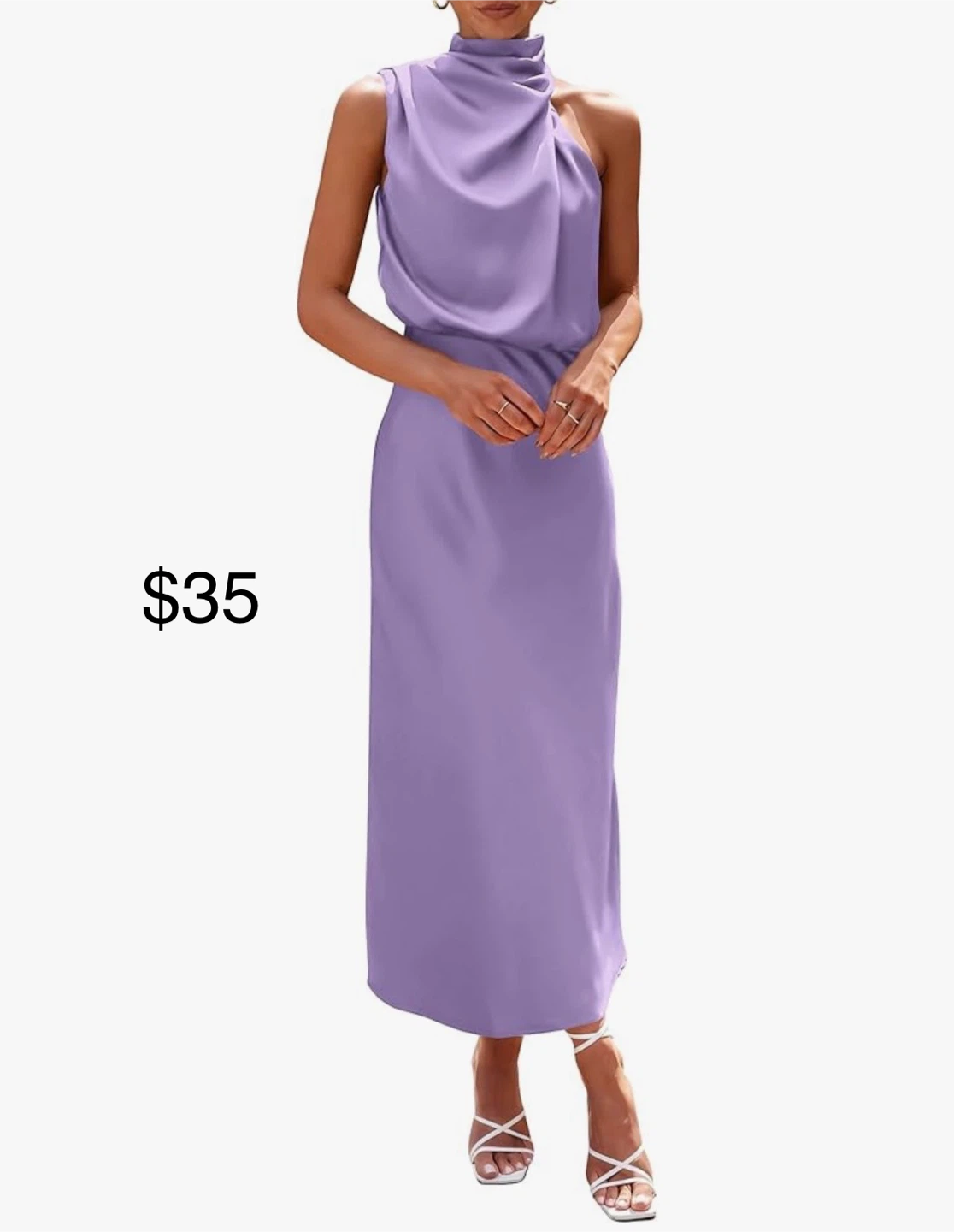 Lavender Halter Neck Maxi Dress