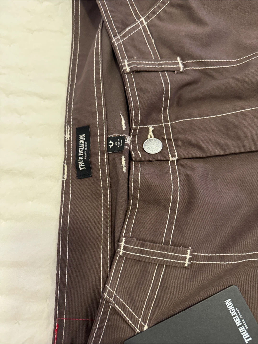 True Religion Bobby Baggy Cargo Pants Brown Size 38 - photo 2