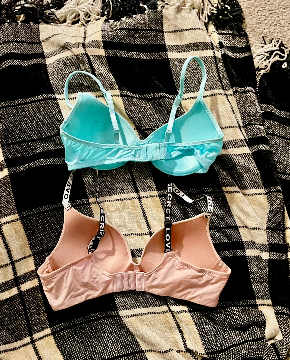 🥕Blue & Pink Bras - size L & 36/B - photo 2
