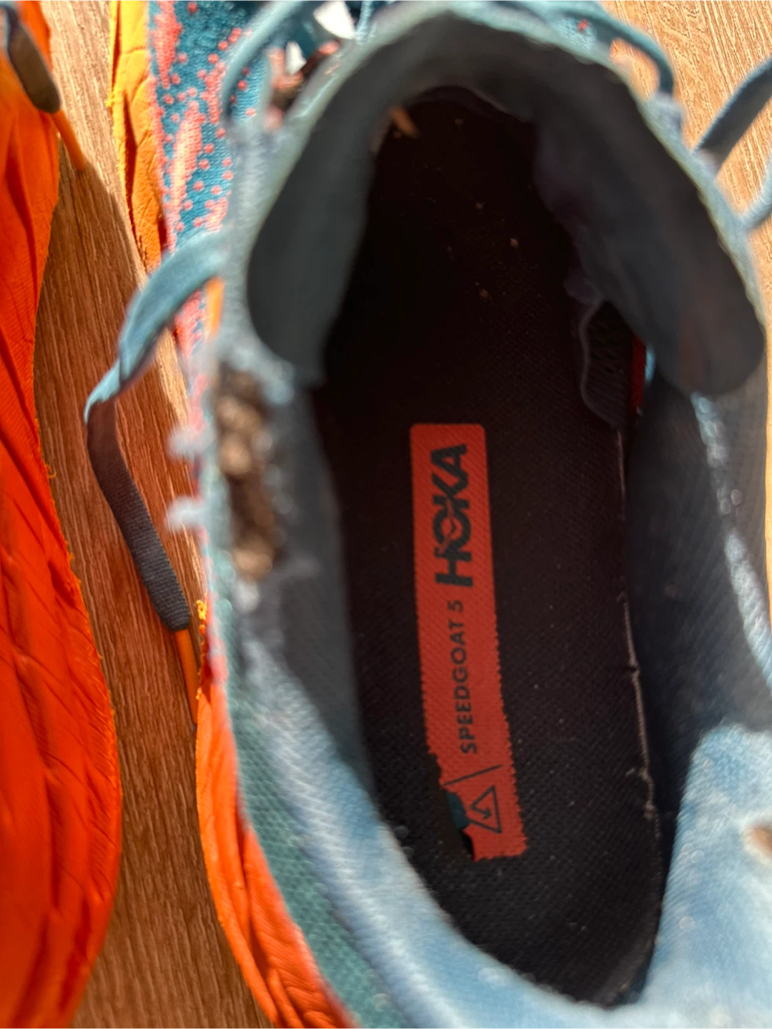 Hoka Speedgoat 5 Trail Running Shoes Orange/Teal - photo 5