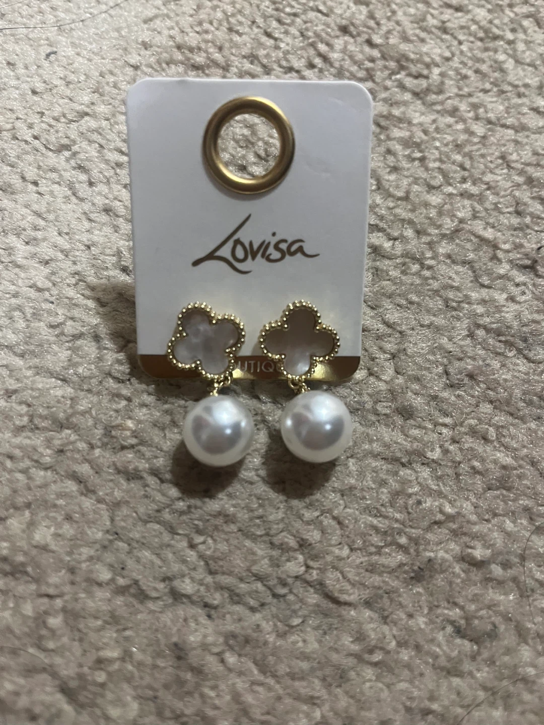Lovisa Clover Pearl Drop Earrings