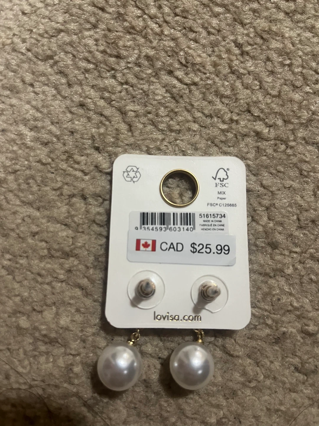 Lovisa Clover Pearl Drop Earrings - photo 2