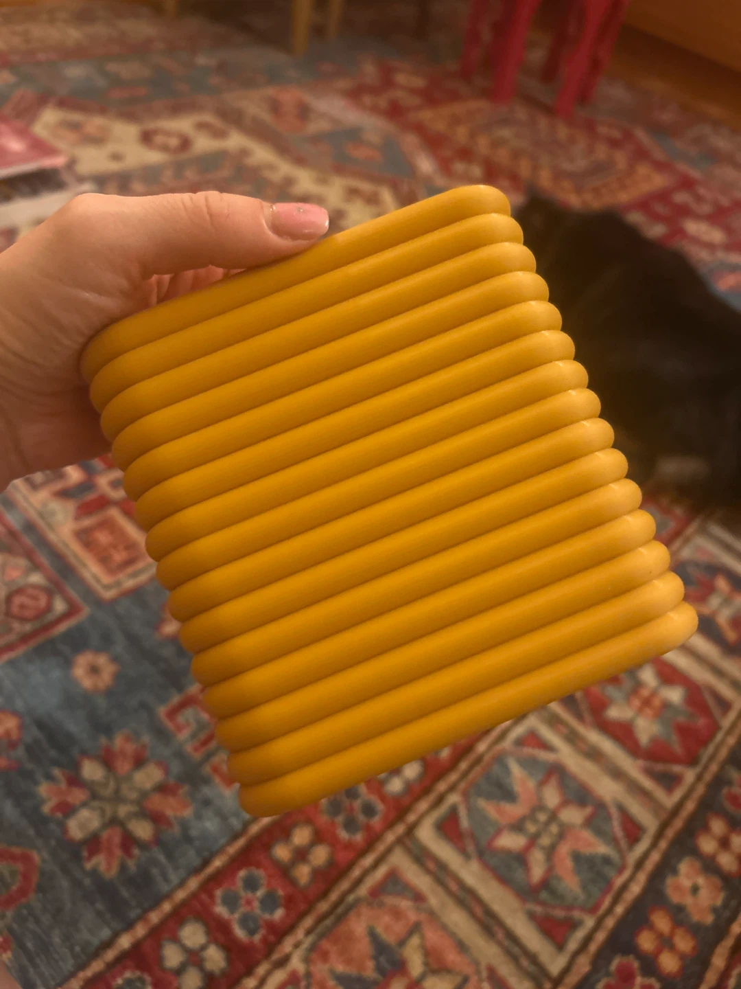 Mustard Square Tissue Box Cover - photo 2