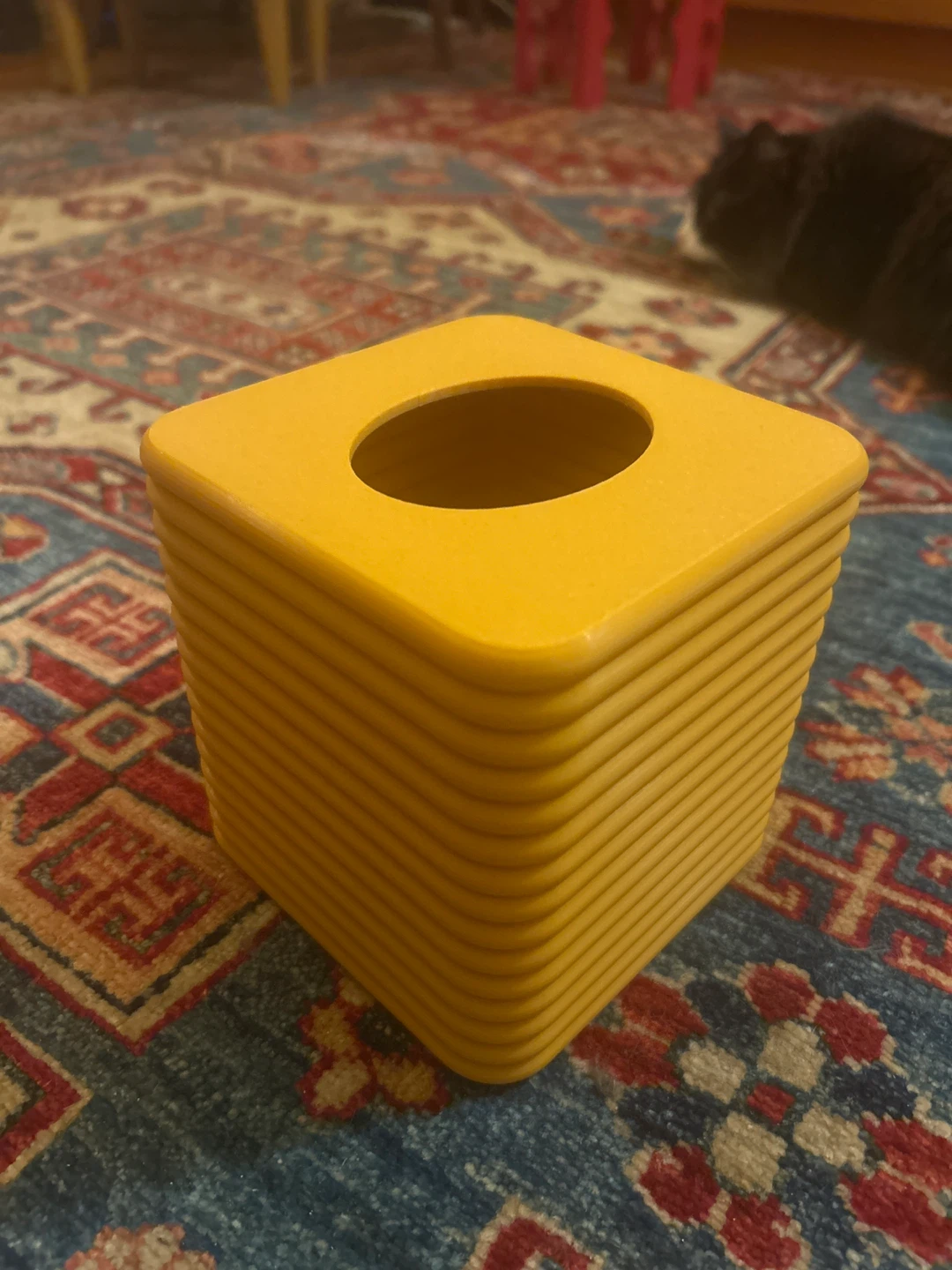 Mustard Square Tissue Box Cover