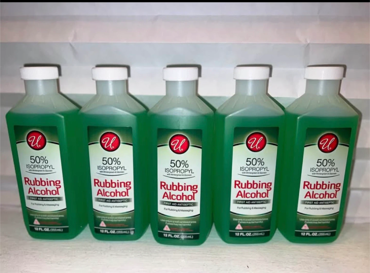 Wintergreen Isopropyl Rubbing Alcohol 12oz (Pack of 5)