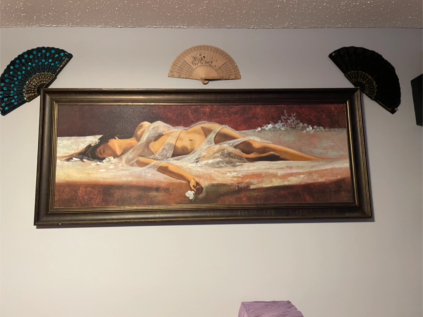 Framed Art Print of a Sleeping Woman