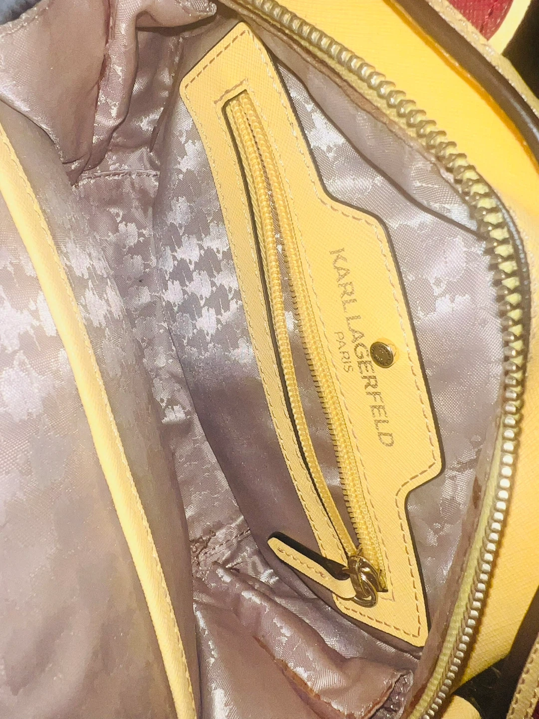 Karl Lagerfeld Paris yellow kitty crossbody purse - photo 3