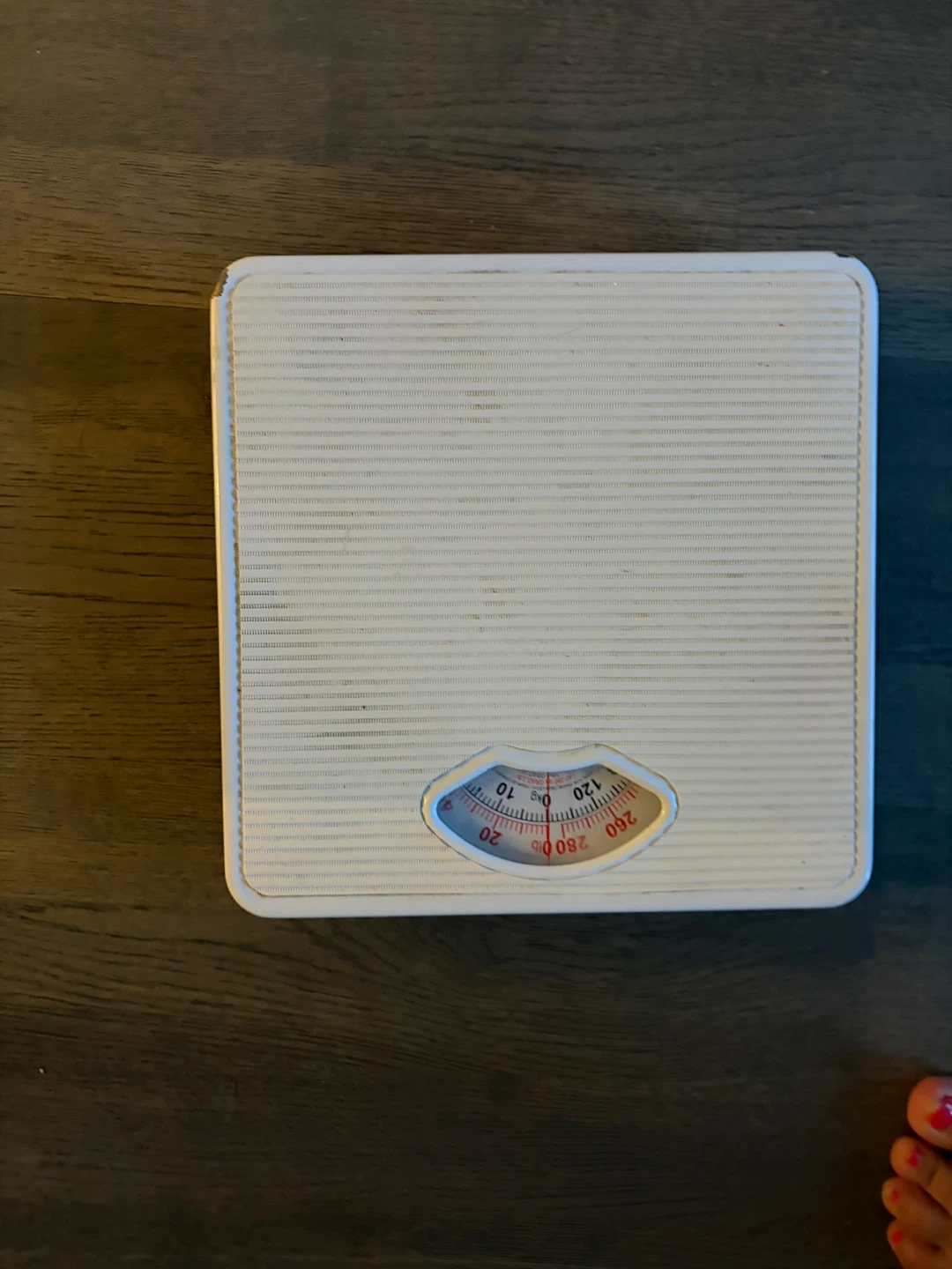 White Analog Bathroom Scale