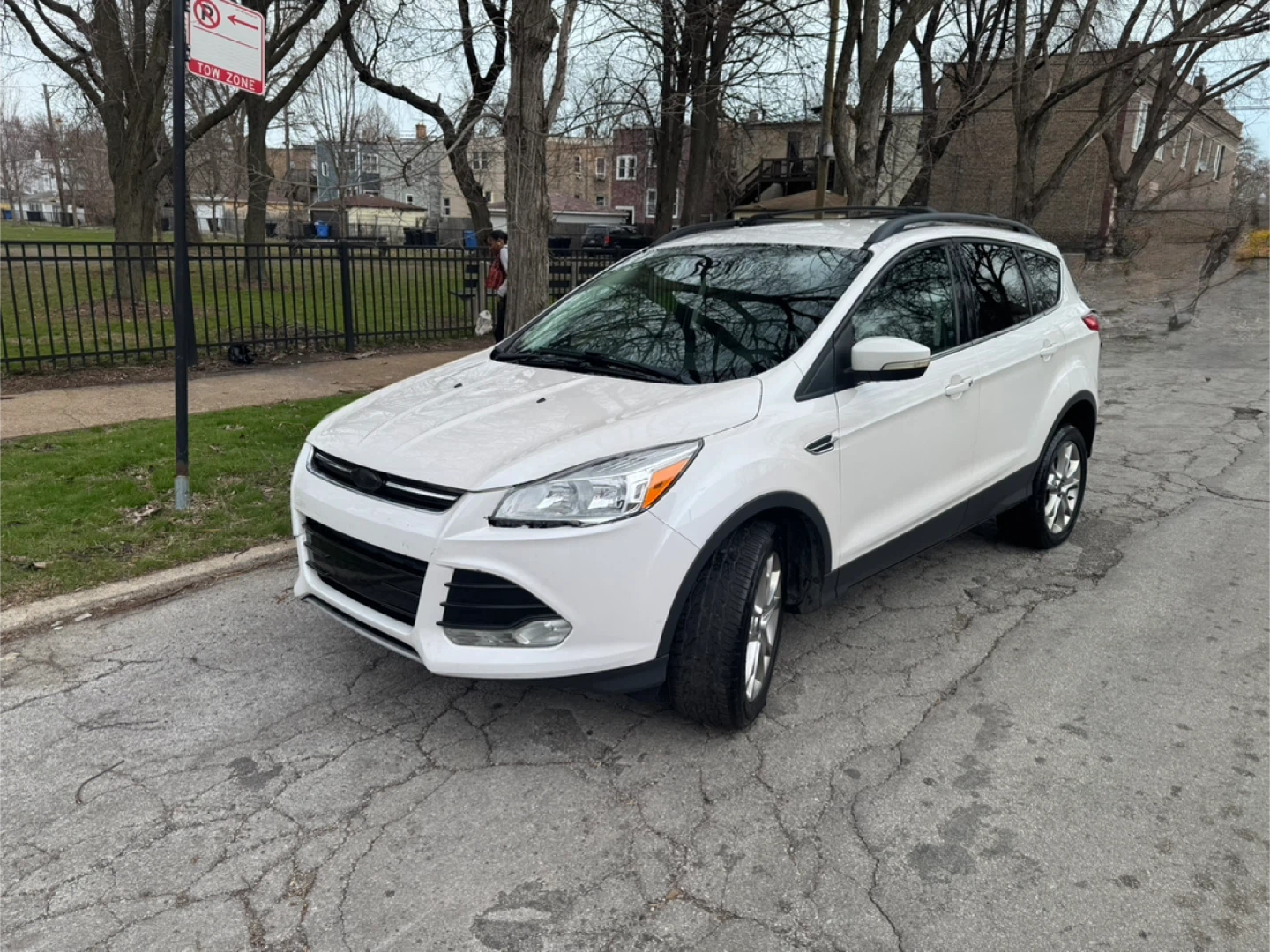 White Ford Escape SUV