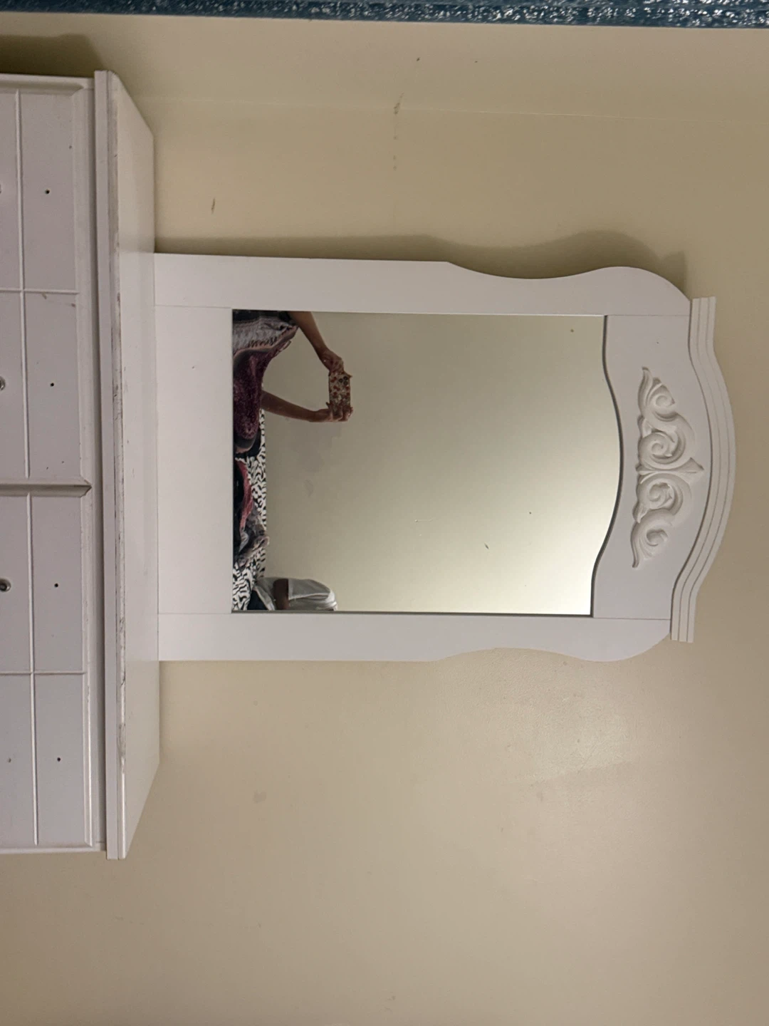 White Dresser with Mirror