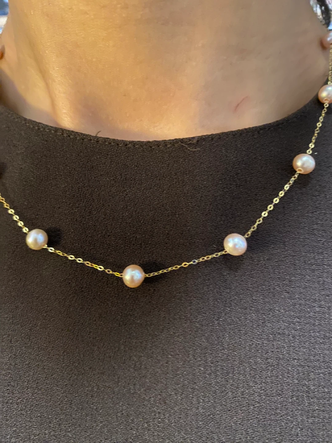 18K Gold Necklace with Pearls - photo 2