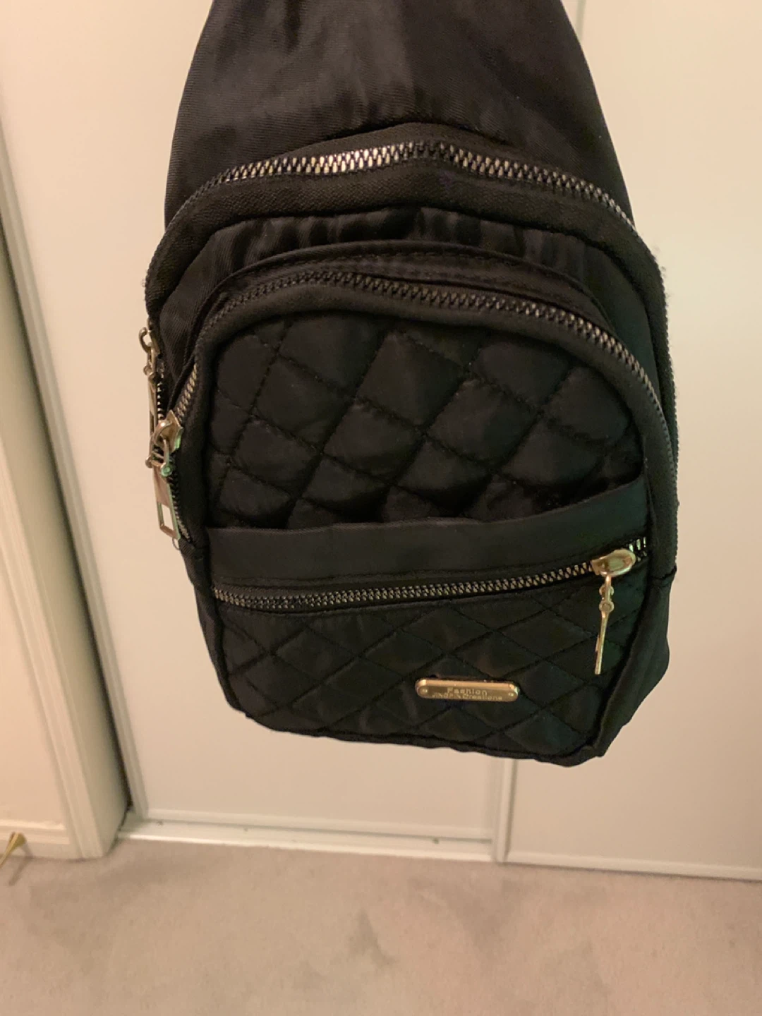 Black Quilted Sling Bag - photo 3