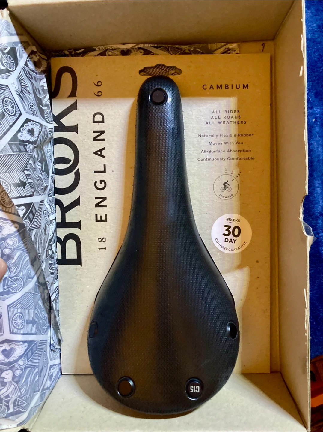 Black Brooks Cambium C15 All Weather Bicycle Saddle - photo 2