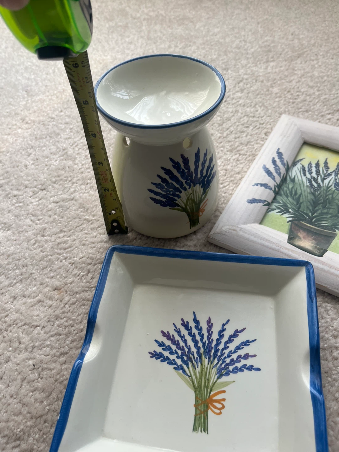 Lavender Oil Burner, Dish and Picture Frame Set - photo 3