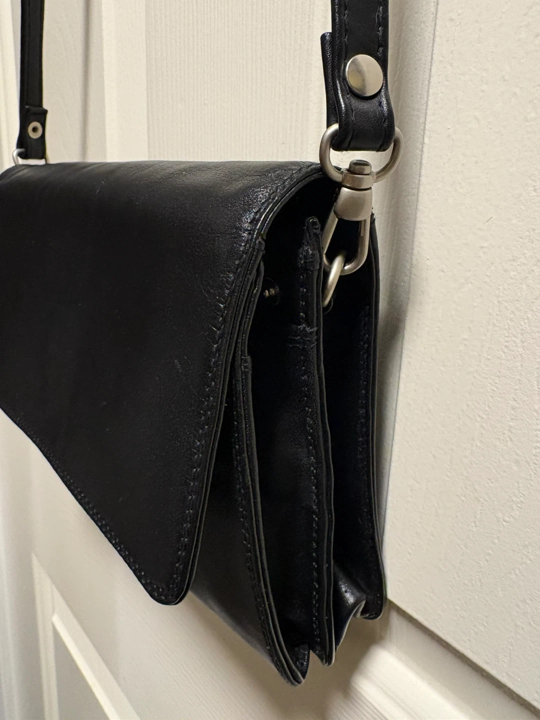 Derek Alexander Black Leather Crossbody Purse - photo 3