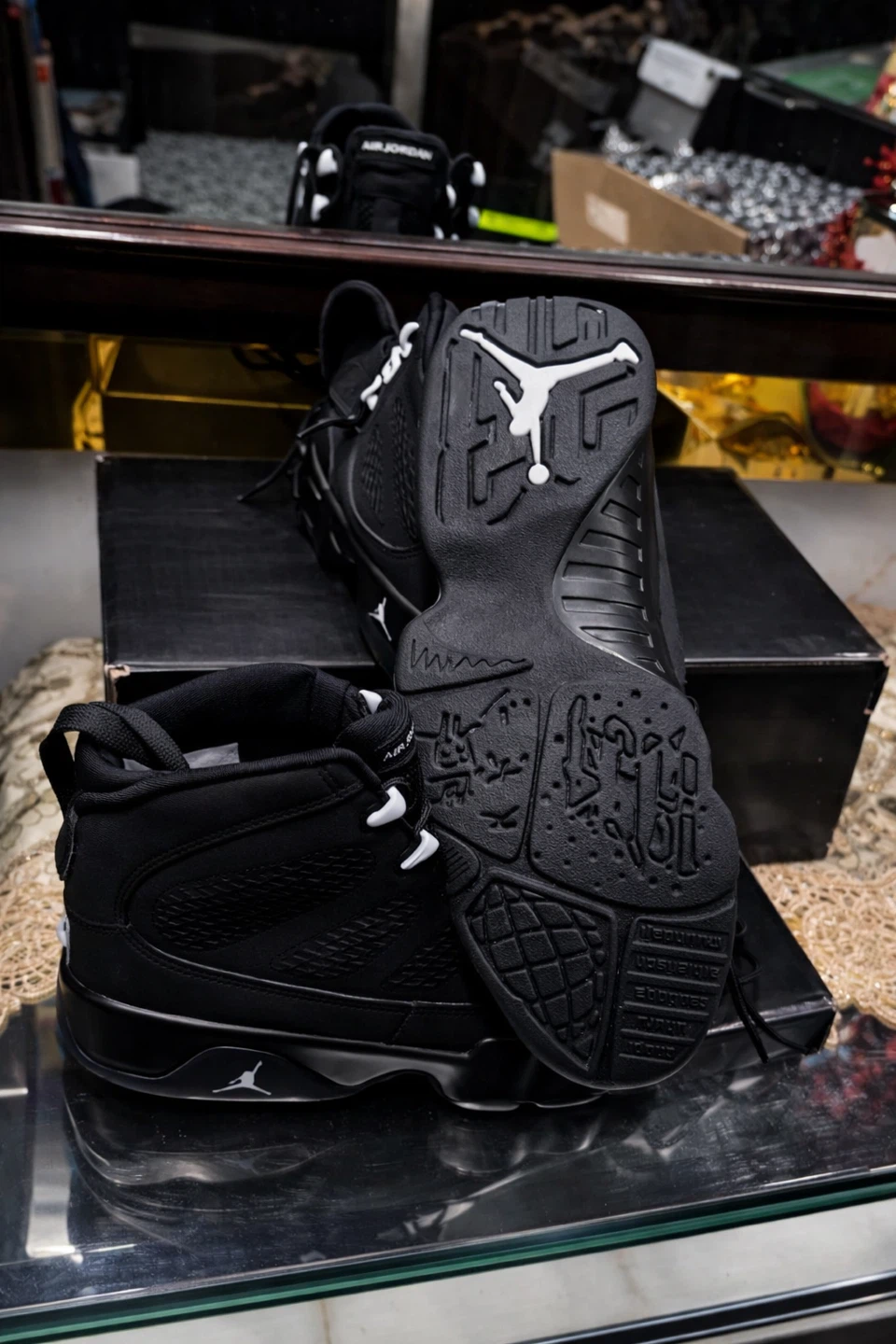 Air Jordan 9 Retro Black White Sneakers - photo 5