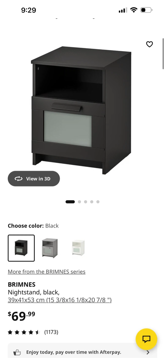 IKEA BRIMNES Nightstand Black - photo 2