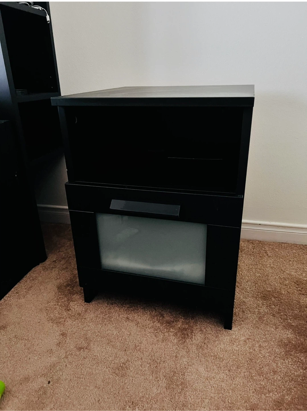 IKEA BRIMNES Nightstand Black