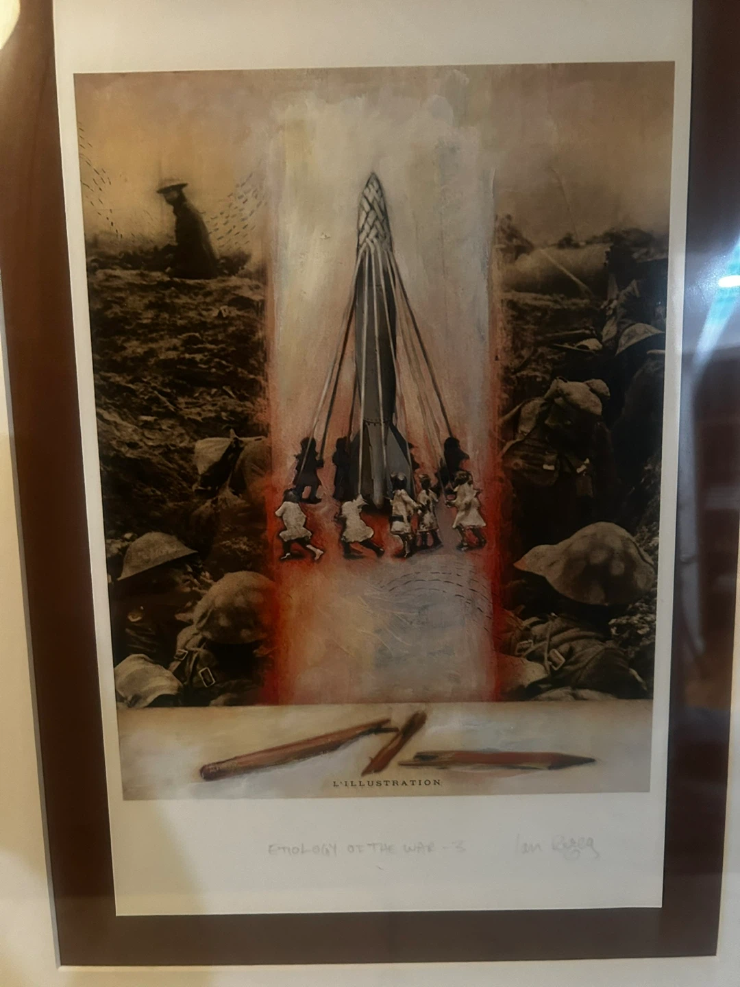 Etiology of War 3/4 by Ian Rogers Framed Print - photo 2