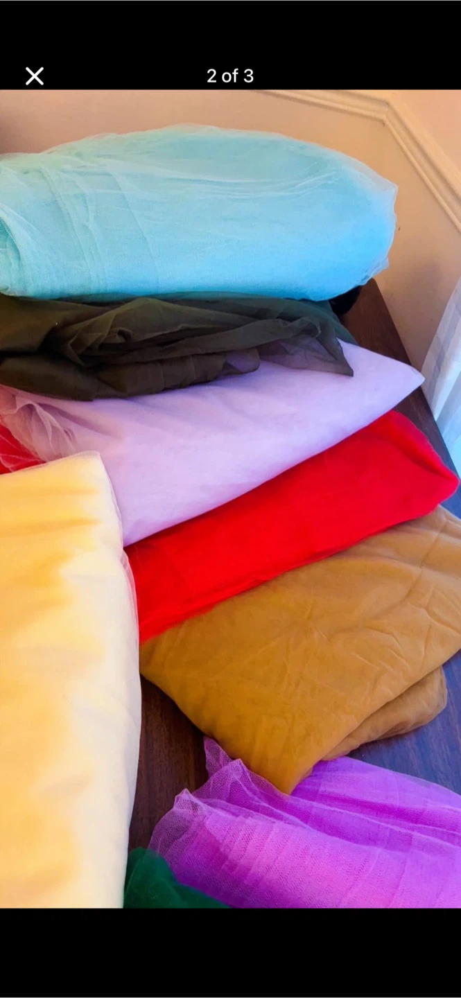 Assorted Colours of Tulle Fabric Rolls - photo 2