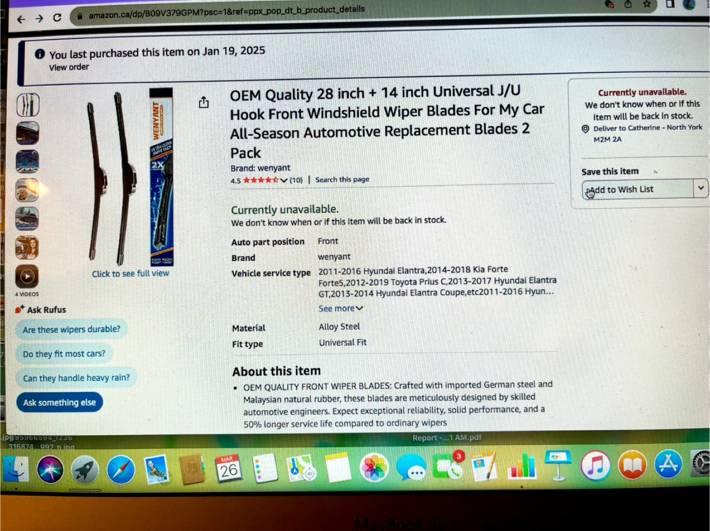 NEW Wenyant 28 inch + 14 inch Windshield Wiper Blades 2 Pack - photo 4