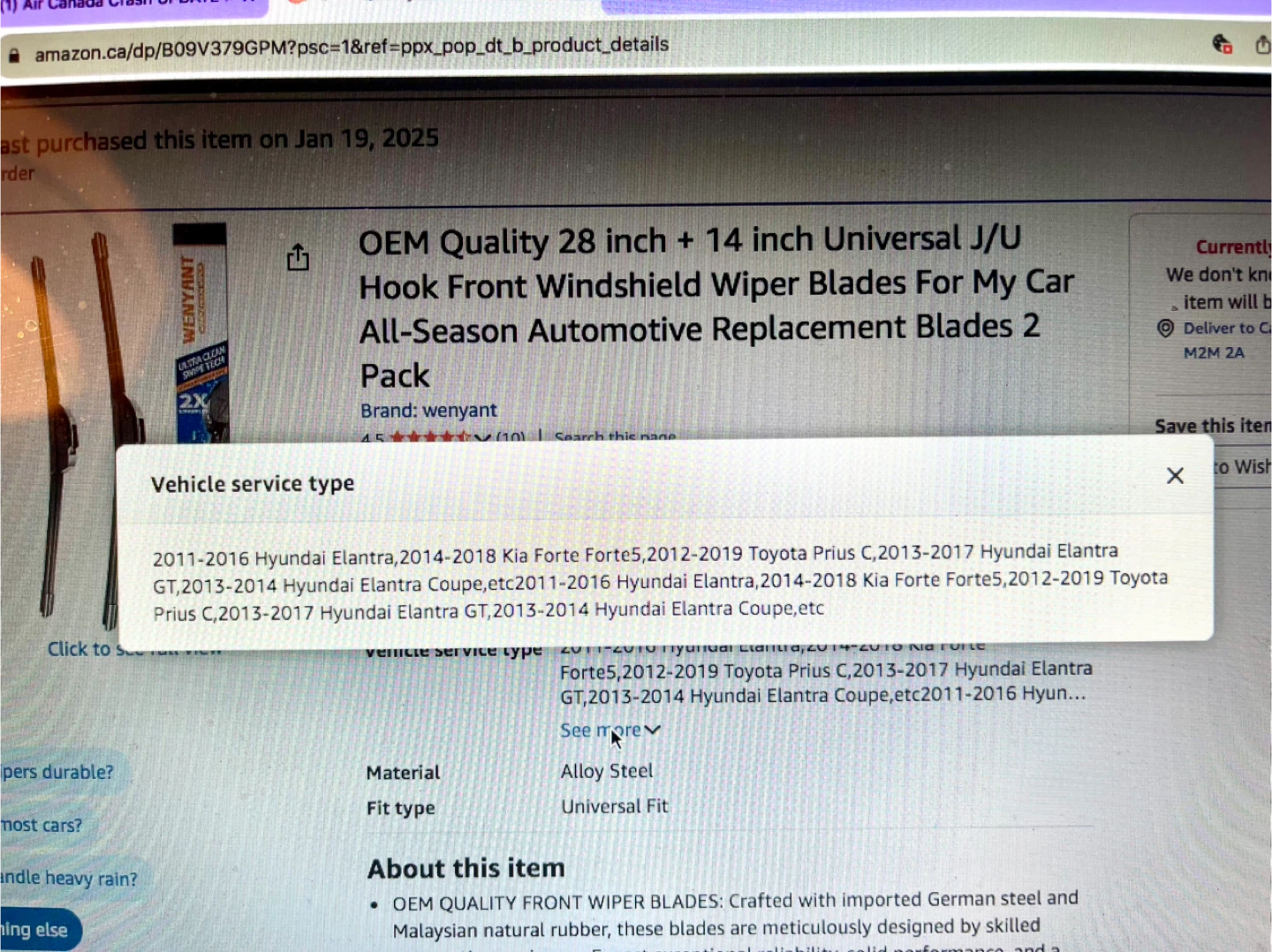 NEW Wenyant 28 inch + 14 inch Windshield Wiper Blades 2 Pack - photo 5