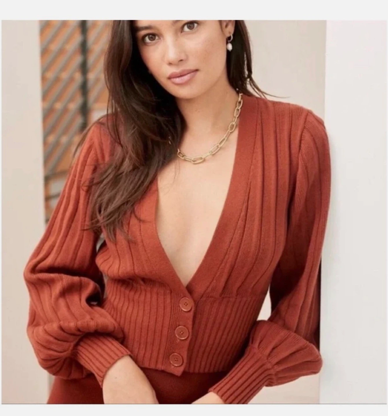 Wilfred plunge front cardigan