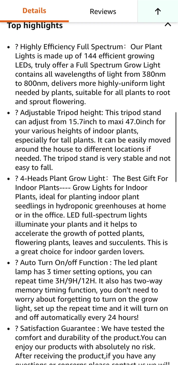AKAZI LED Grow Light with Stand, Floor 4-Head 80 LED - photo 5