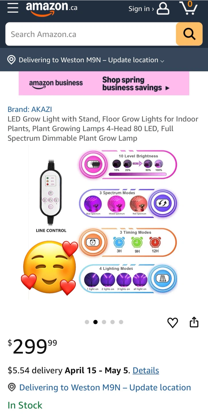 AKAZI LED Grow Light with Stand, Floor 4-Head 80 LED - photo 2