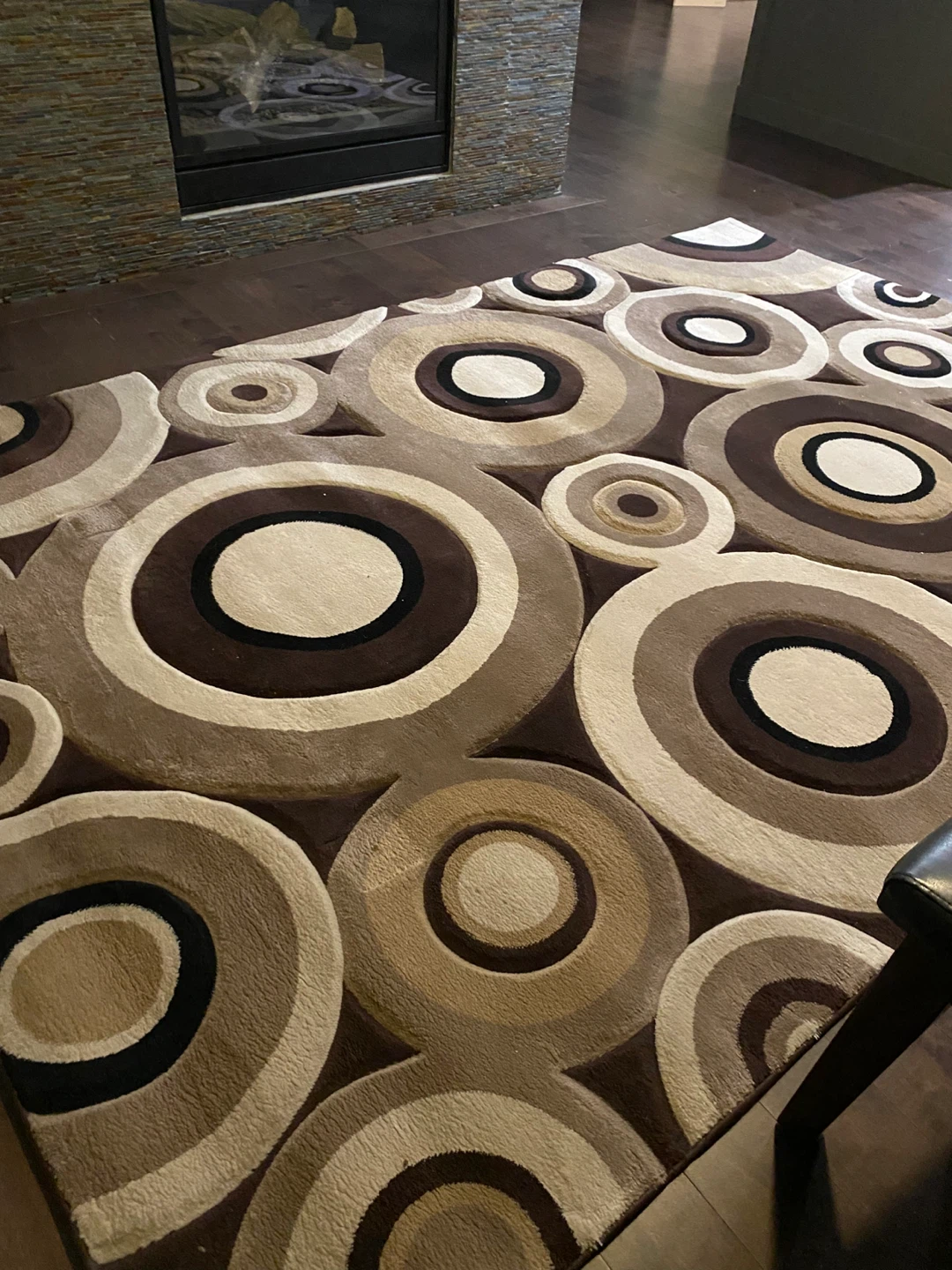 Large Geometric Circle Area Rug