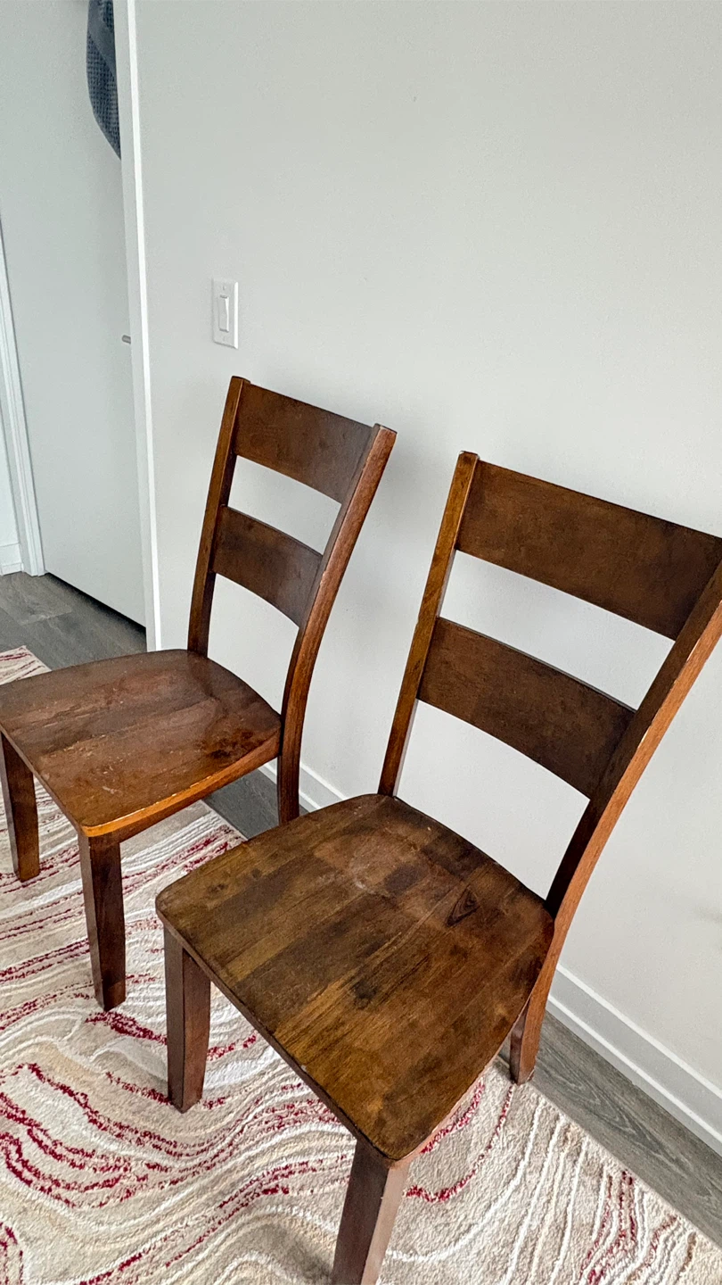 Set of 2 Wooden Dining Chairs - photo 2
