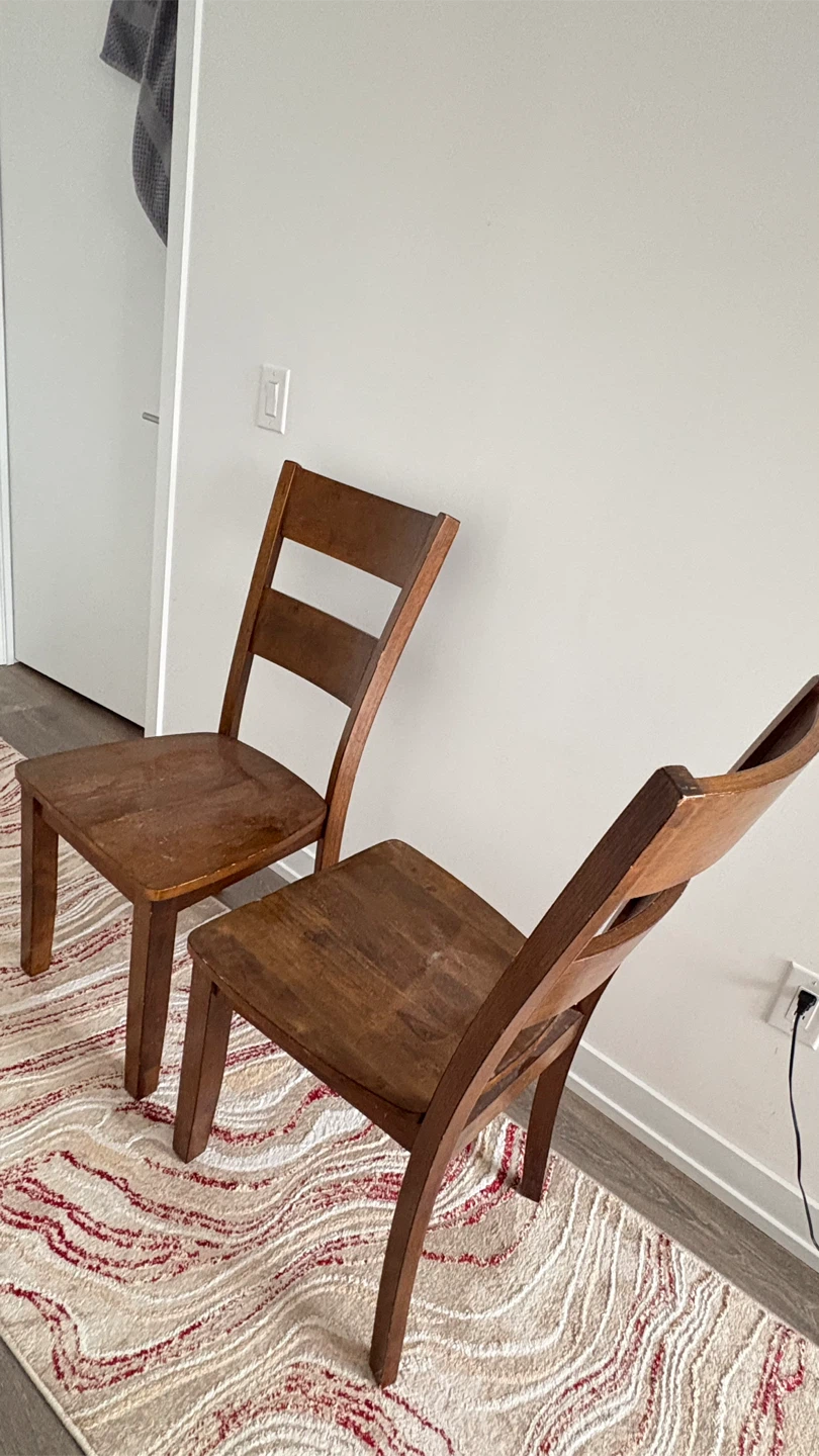 Set of 2 Wooden Dining Chairs - photo 4