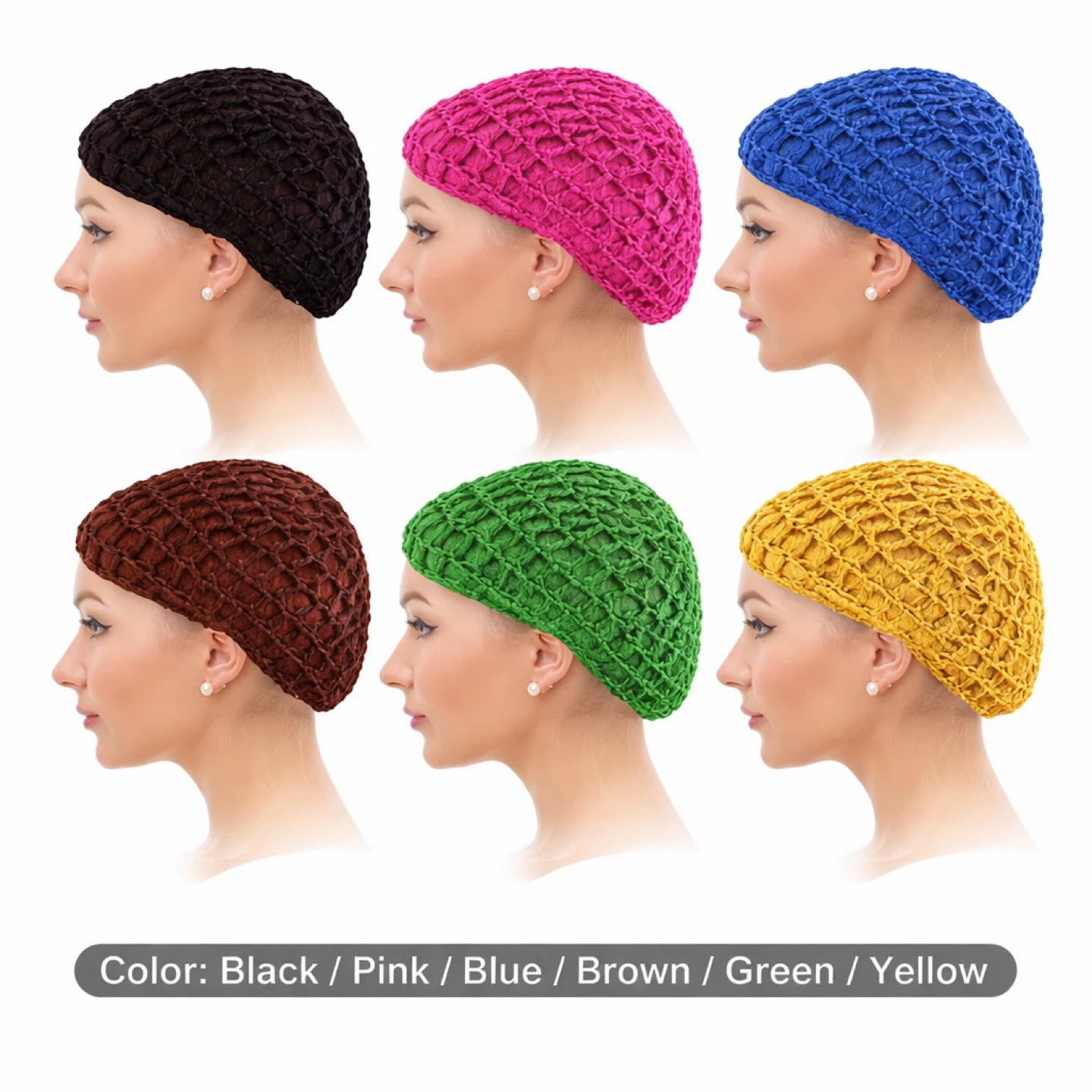 Crocheted Shower Cap/Hair Net - Various Colors - photo 3