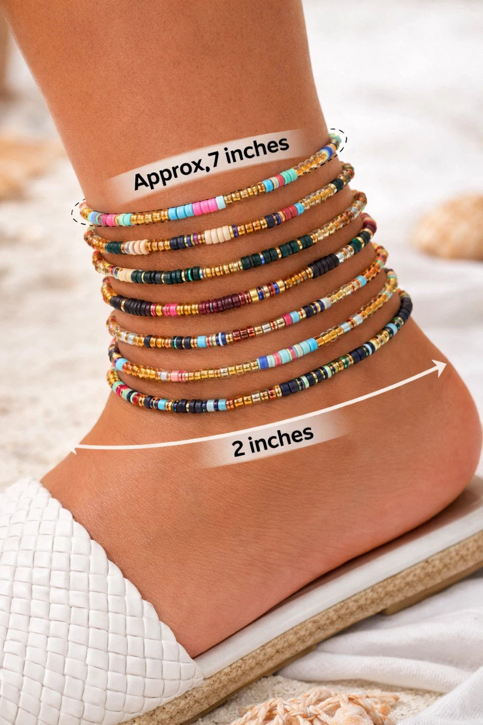 Beaded Anklets - Set of 4 - photo 2