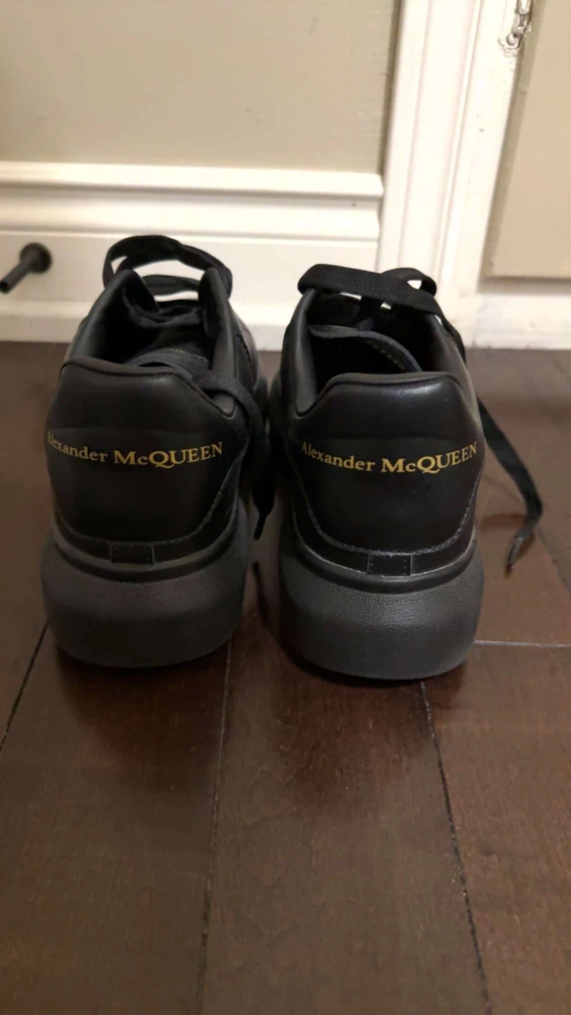 Alexander McQueen Black Leather Sneakers