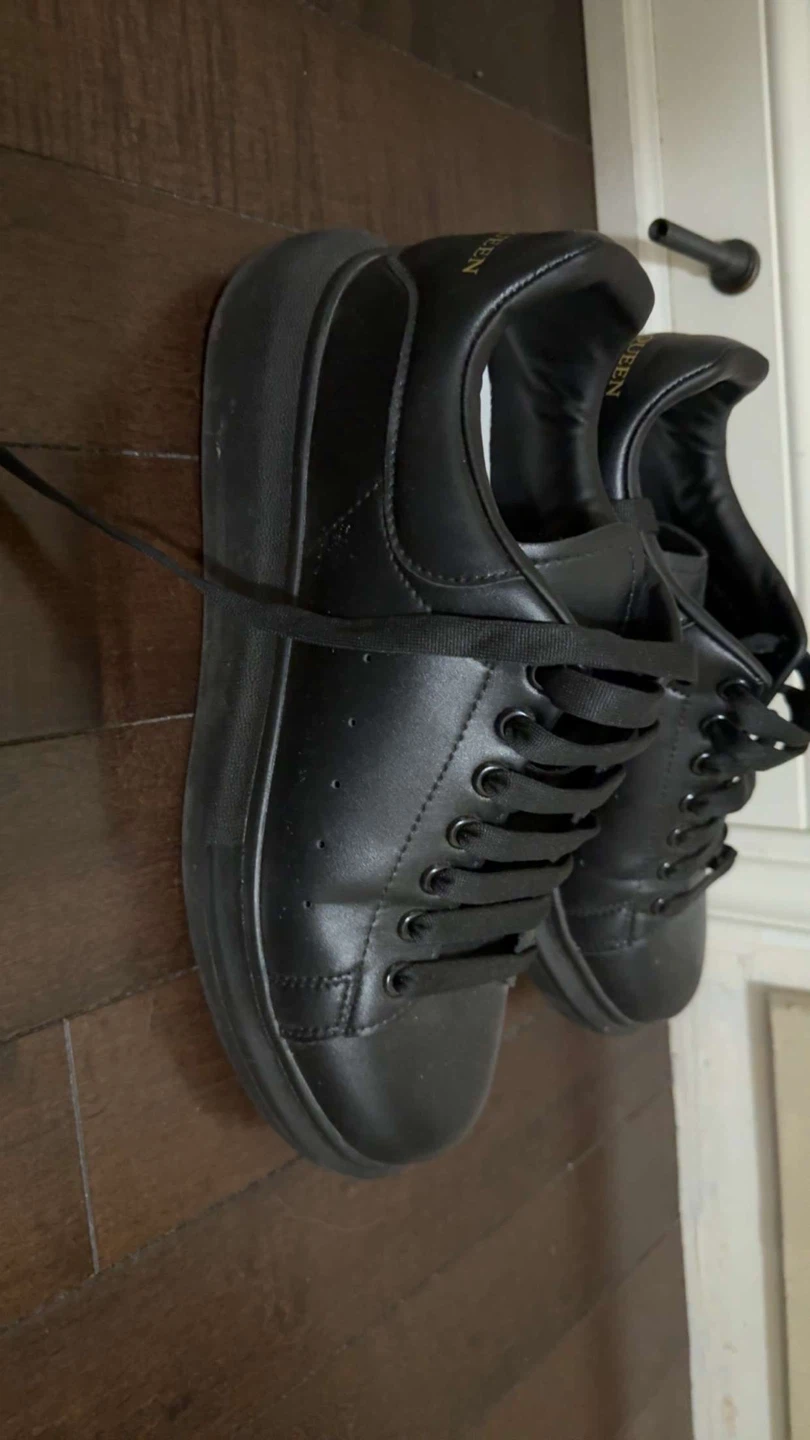 Alexander McQueen Black Leather Sneakers - photo 4