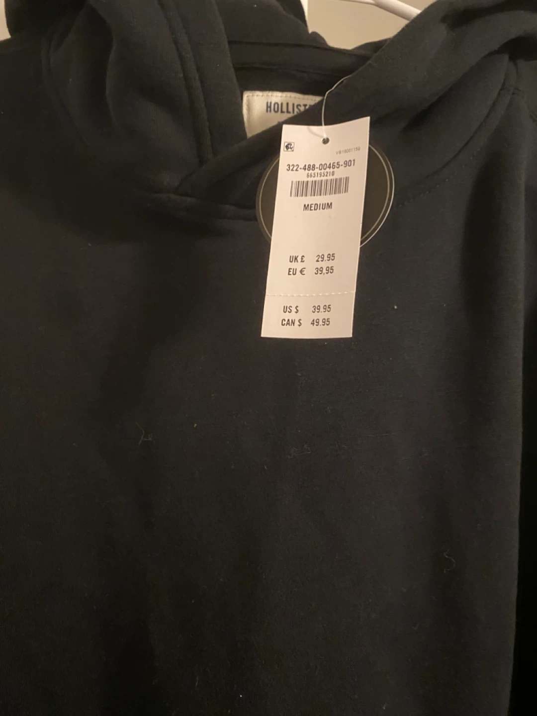 Hollister Black Hoodie - Men Medium - photo 2