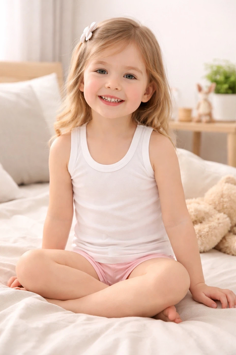 3-Pack White Toddler Tank Tops - photo 2