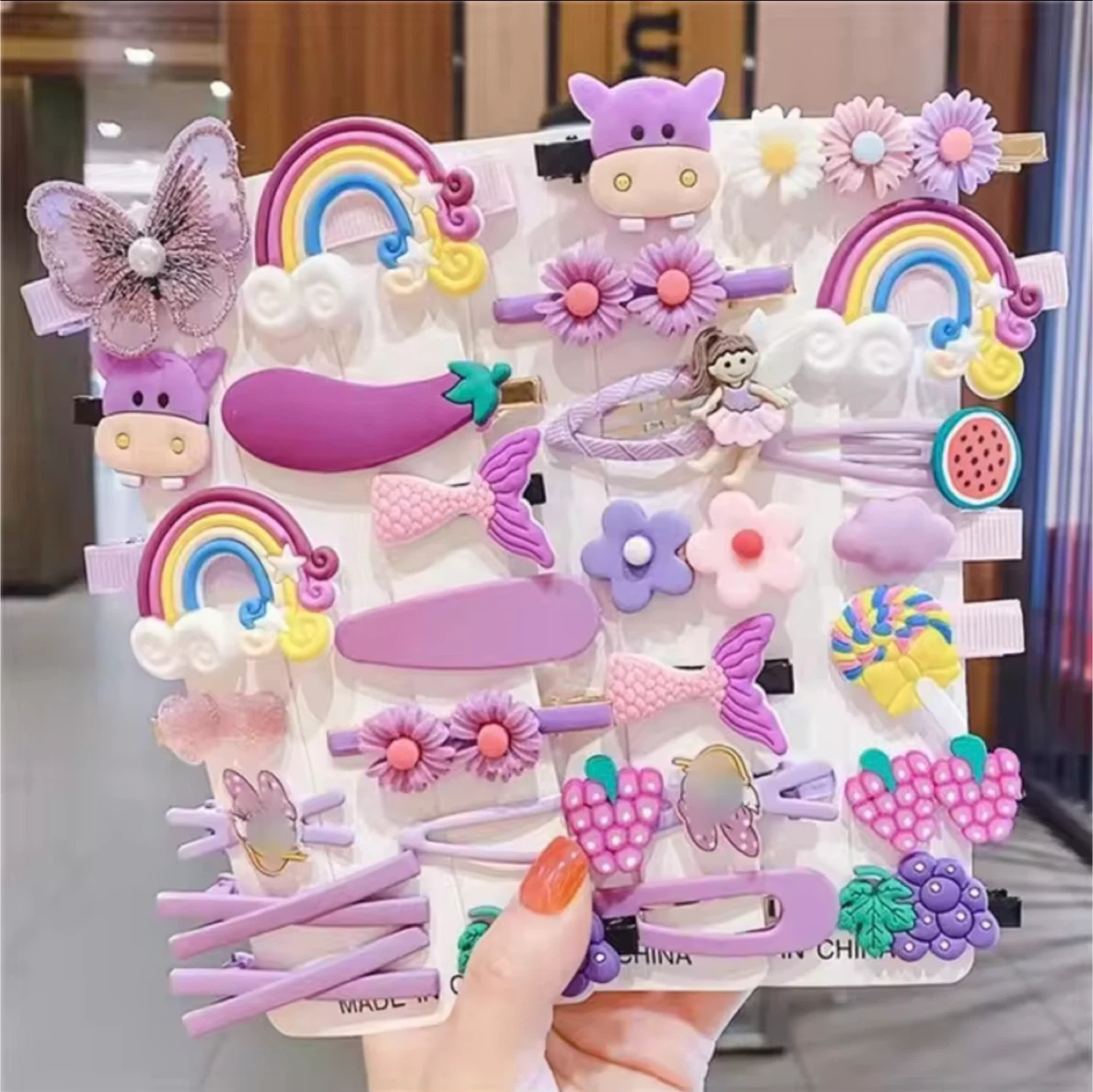 Kids Hair Clip Set - 14 Pieces