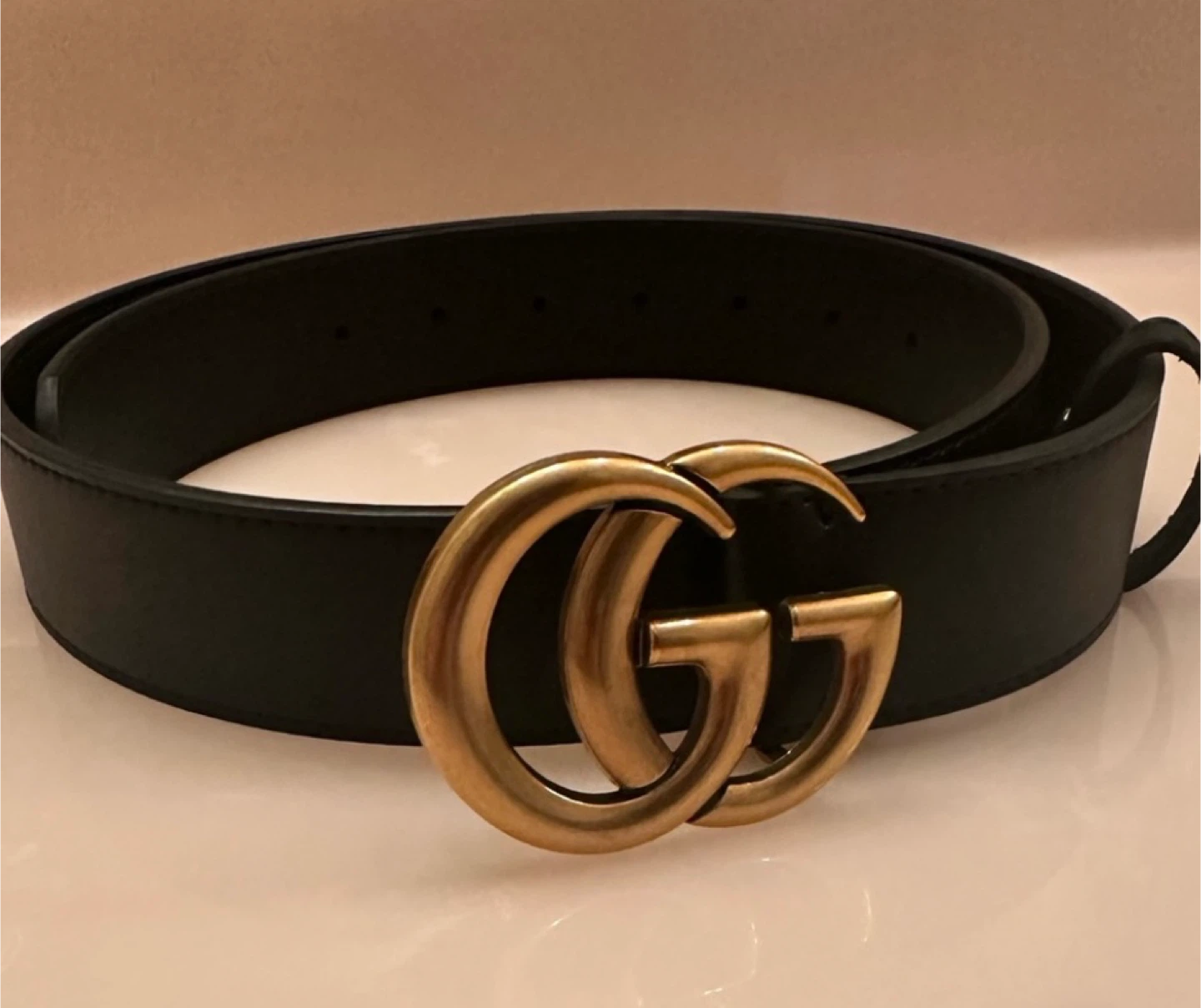 Gucci Marmont Belt Black Leather GG Buckle - photo 3