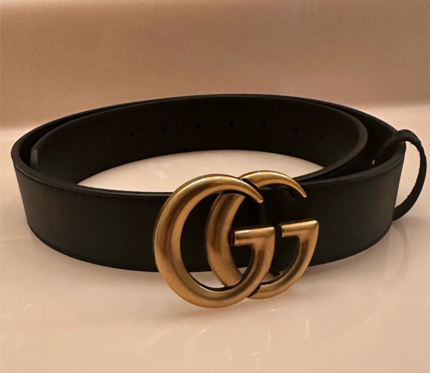Gucci Marmont Belt Black Leather GG Buckle - photo 2