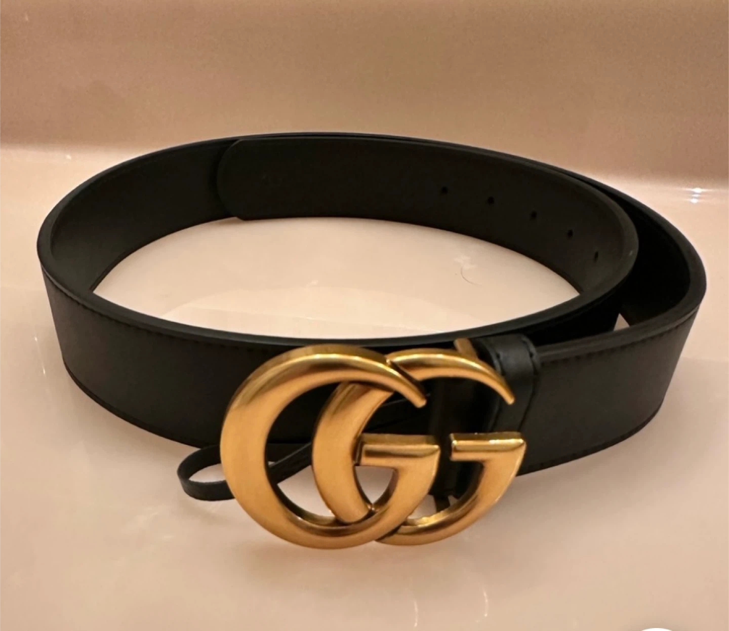 Gucci Marmont Belt Black Leather GG Buckle - photo 5