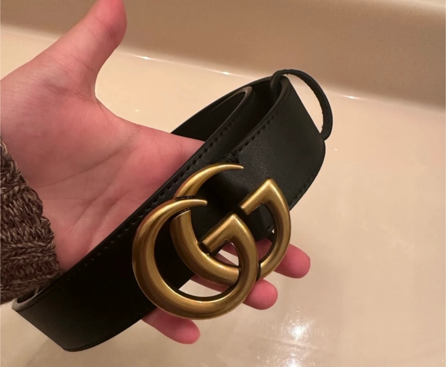 Gucci Marmont Belt Black Leather GG Buckle - photo 4