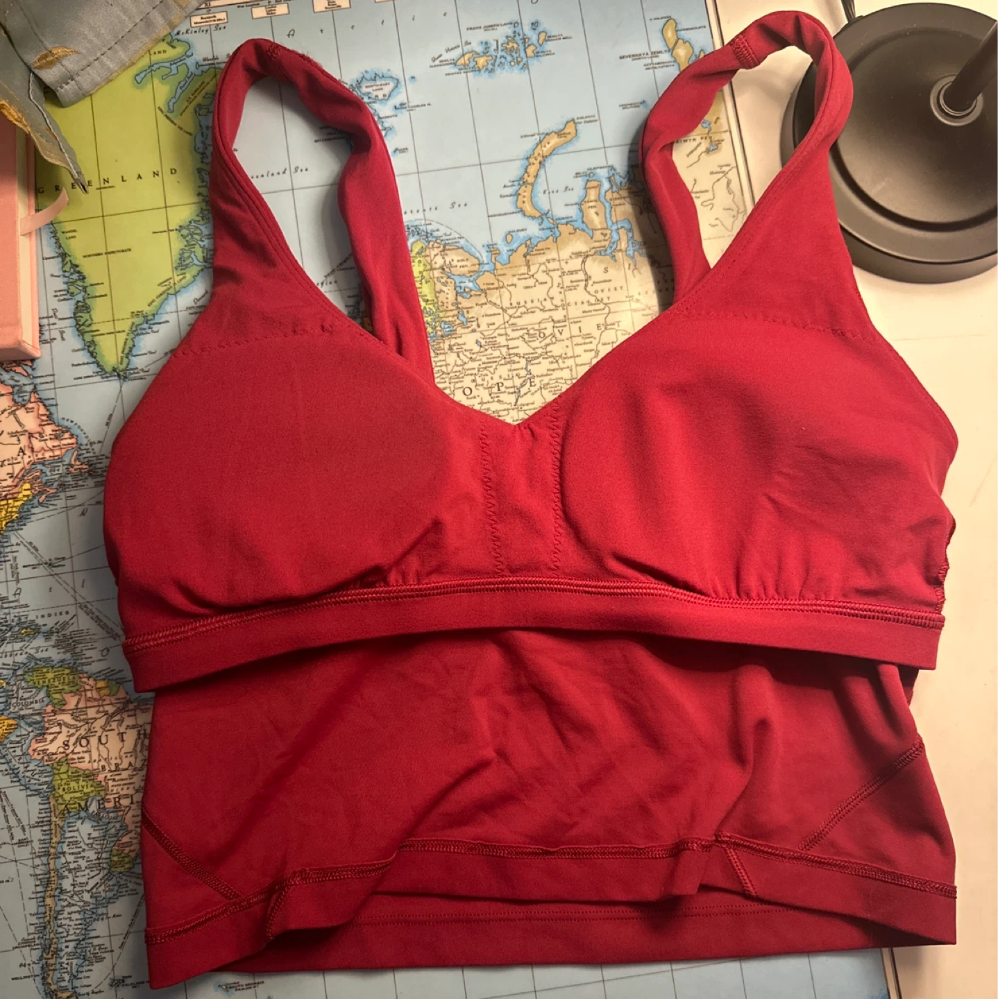 Lululemon Cranberry Red Align Tank Top size 4-6 - photo 3