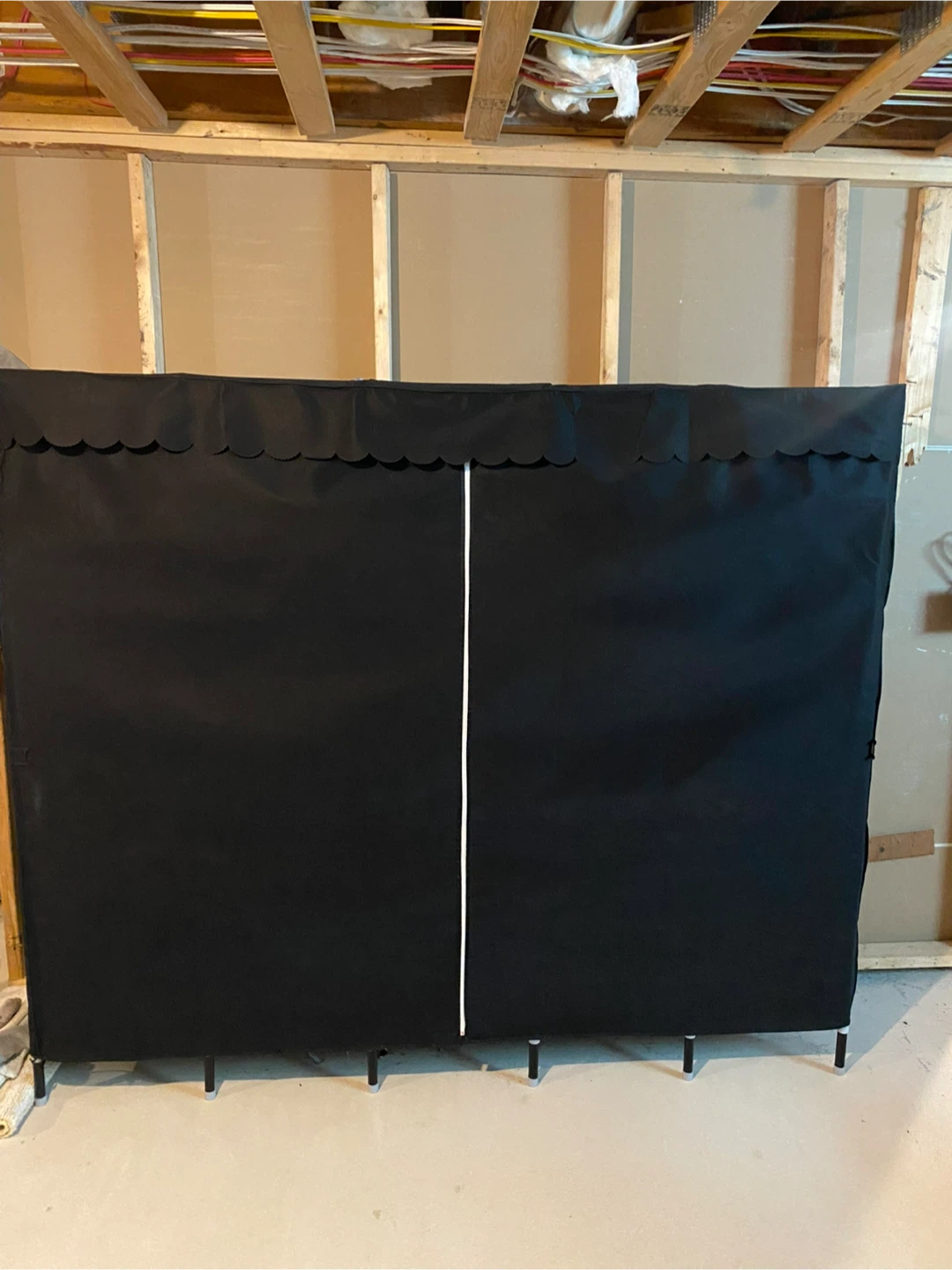Black Portable Wardrobe Clothes Closet Organizer Storage Shelf - photo 4